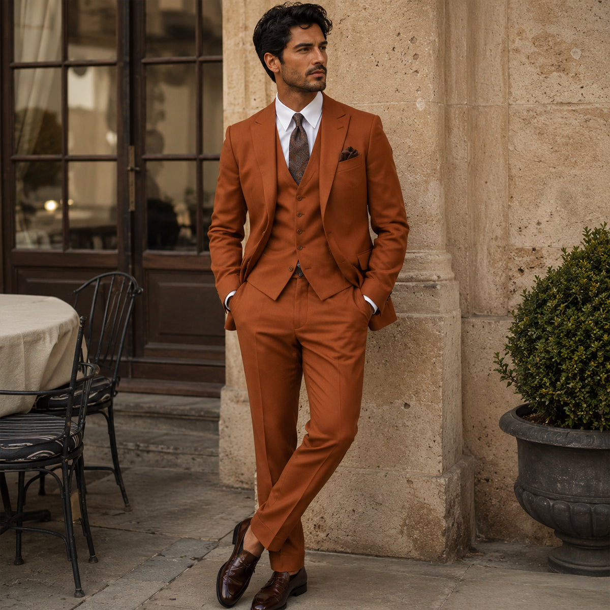 The Radicofani Men’s Elegant 3 Piece Set - Jacket, Gilet & Trousers