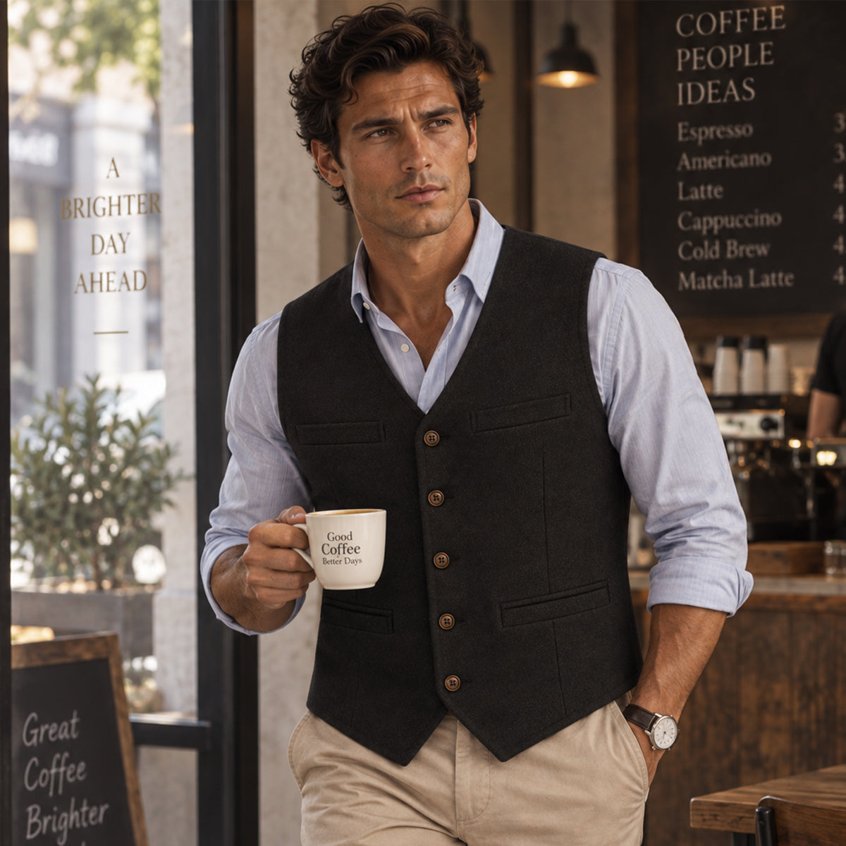 The St. Andrews Men's Elegant Button Up Vintage Waistcoat