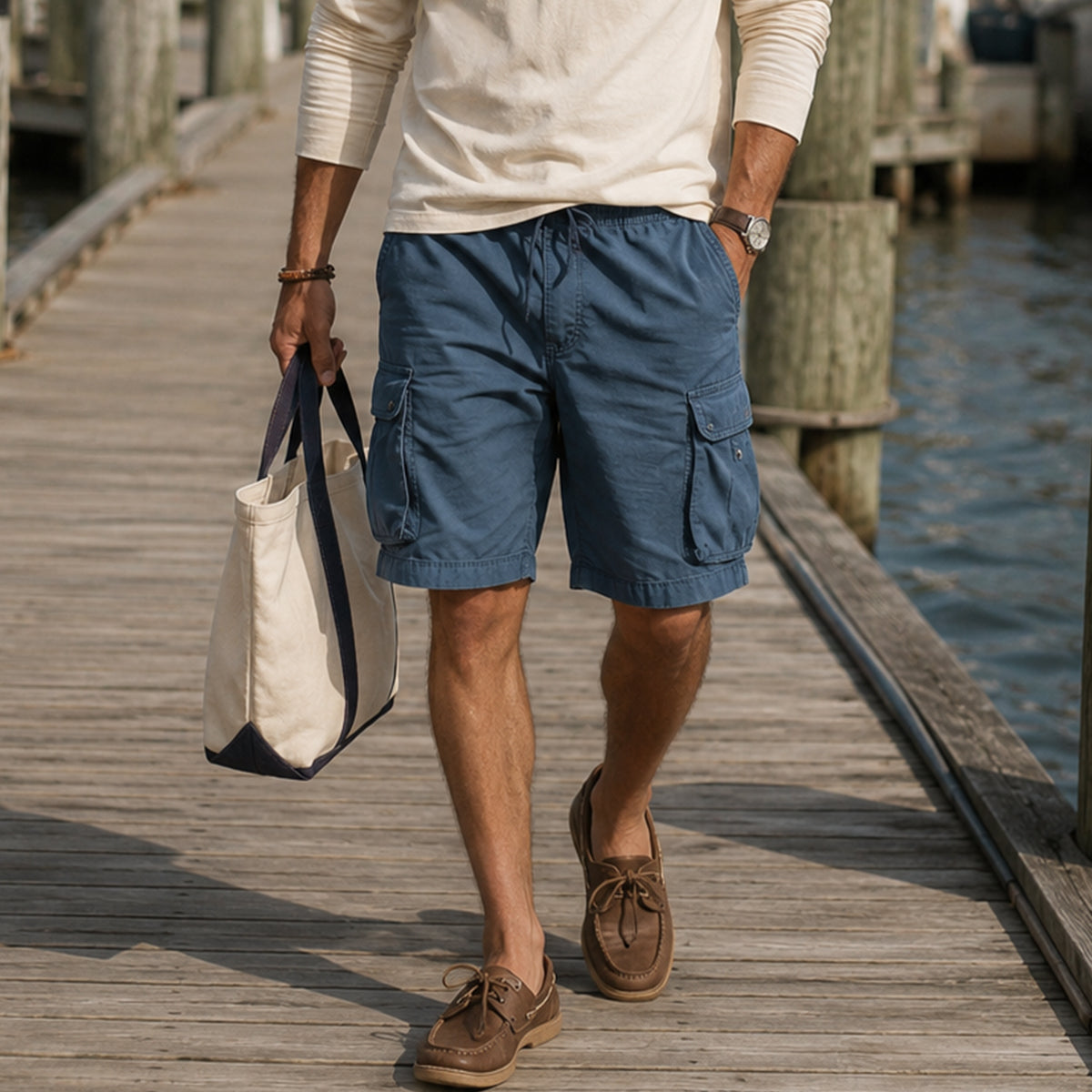 The Belgravia Men’s Lightweight Cotton Cargo Shorts