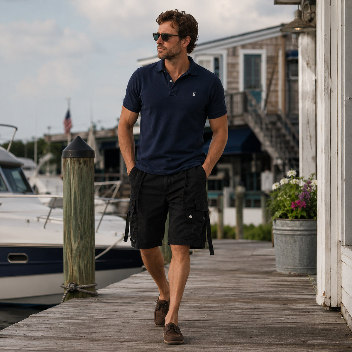 The Durham Men’s Utility Cargo Shorts with Multi Side Pockets