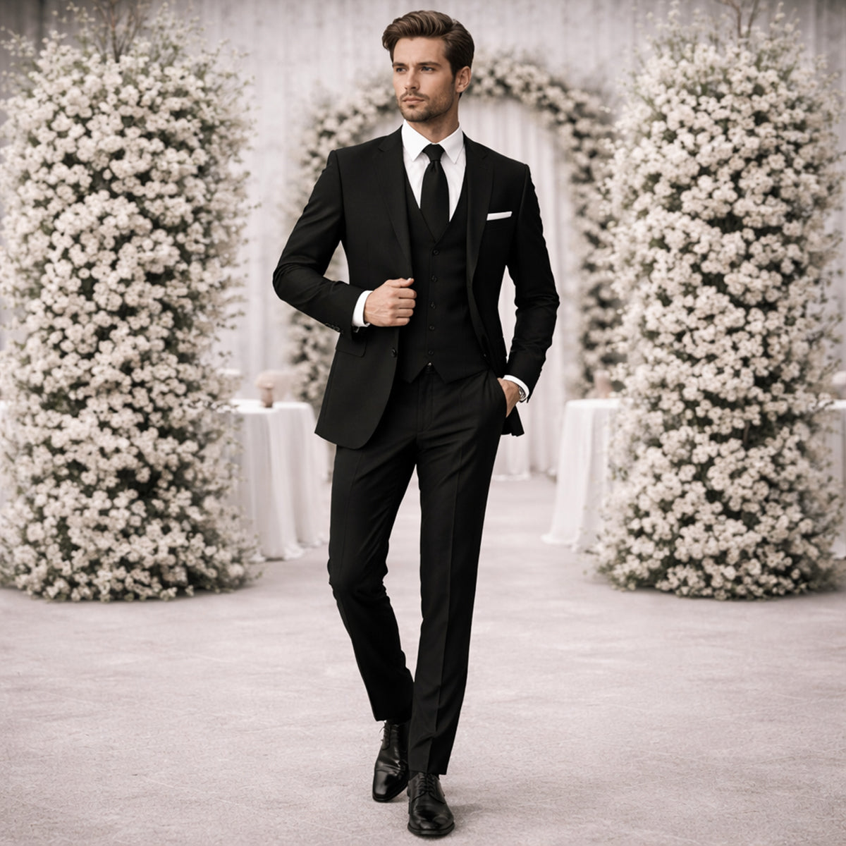 Men’s 3 Piece Suit – The Pesaro - Slim Fit Formal Wedding & Business Suit Set