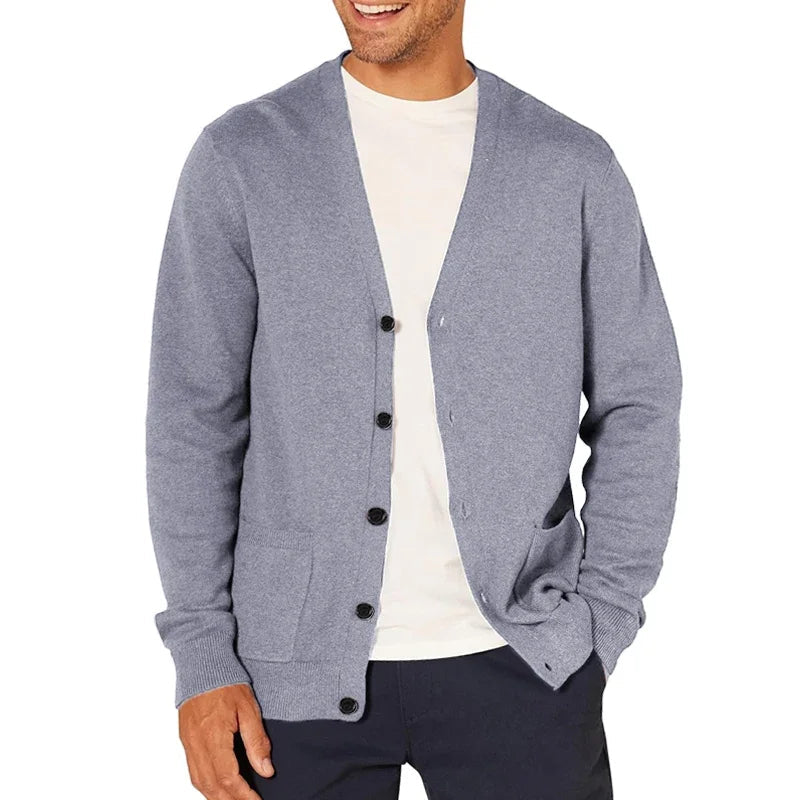 The Hampstead Men's Button Up V Neck Cardigan