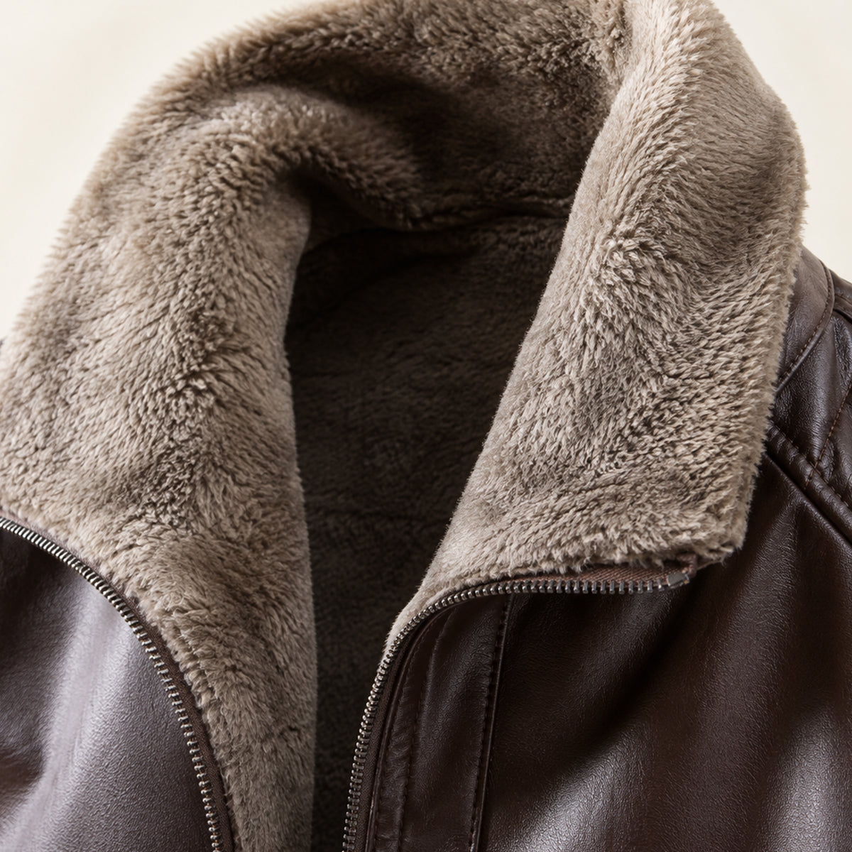 The Pantelleria Men’s Winter Fleece Lined Faux Leather Jacket