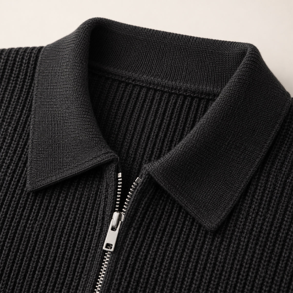 The Siena Men's Half Zip Knit Ribbed Jumper