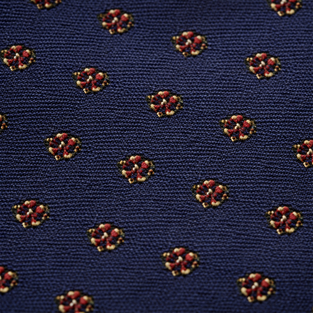 The Monterosso Men’s Silk Neck Tie - Dotted Navy Blue