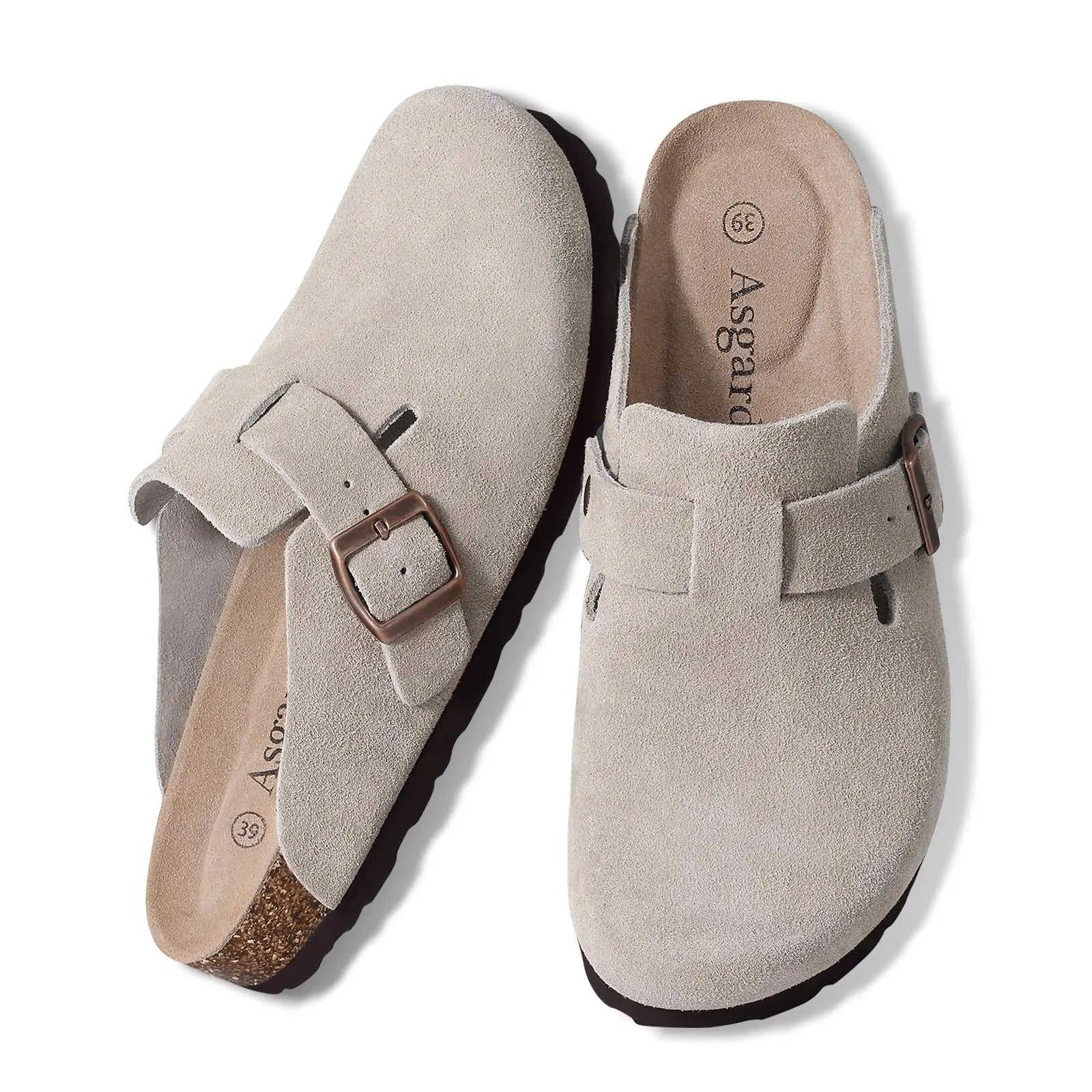 The Angel Men's Suede Buckle Comfort Clogs