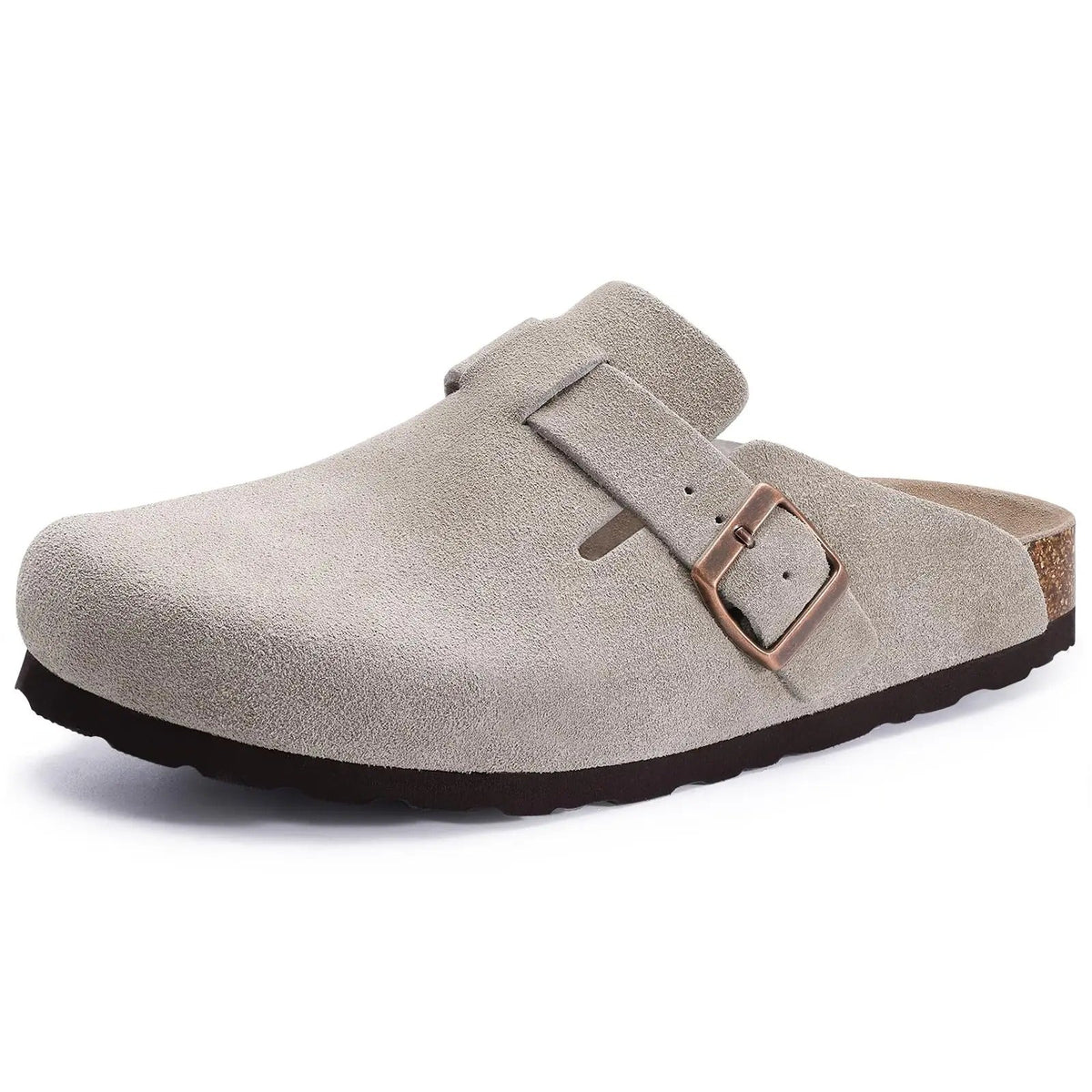 The Angel Men's Suede Buckle Comfort Clogs