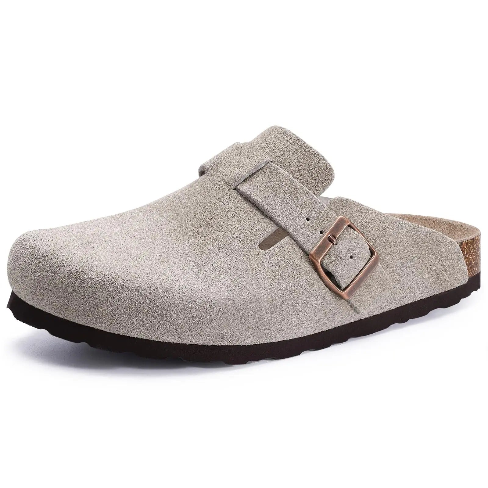 The Angel Men's Suede Buckle Comfort Clogs