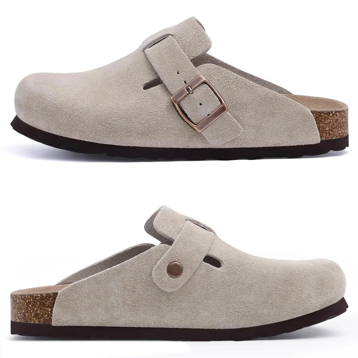 The Angel Men's Suede Buckle Comfort Clogs