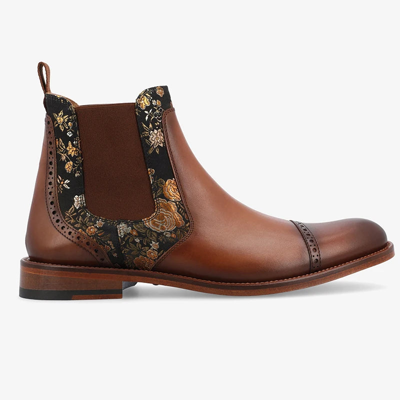 The Spitalfields Men's Embroidered Chelsea Boots