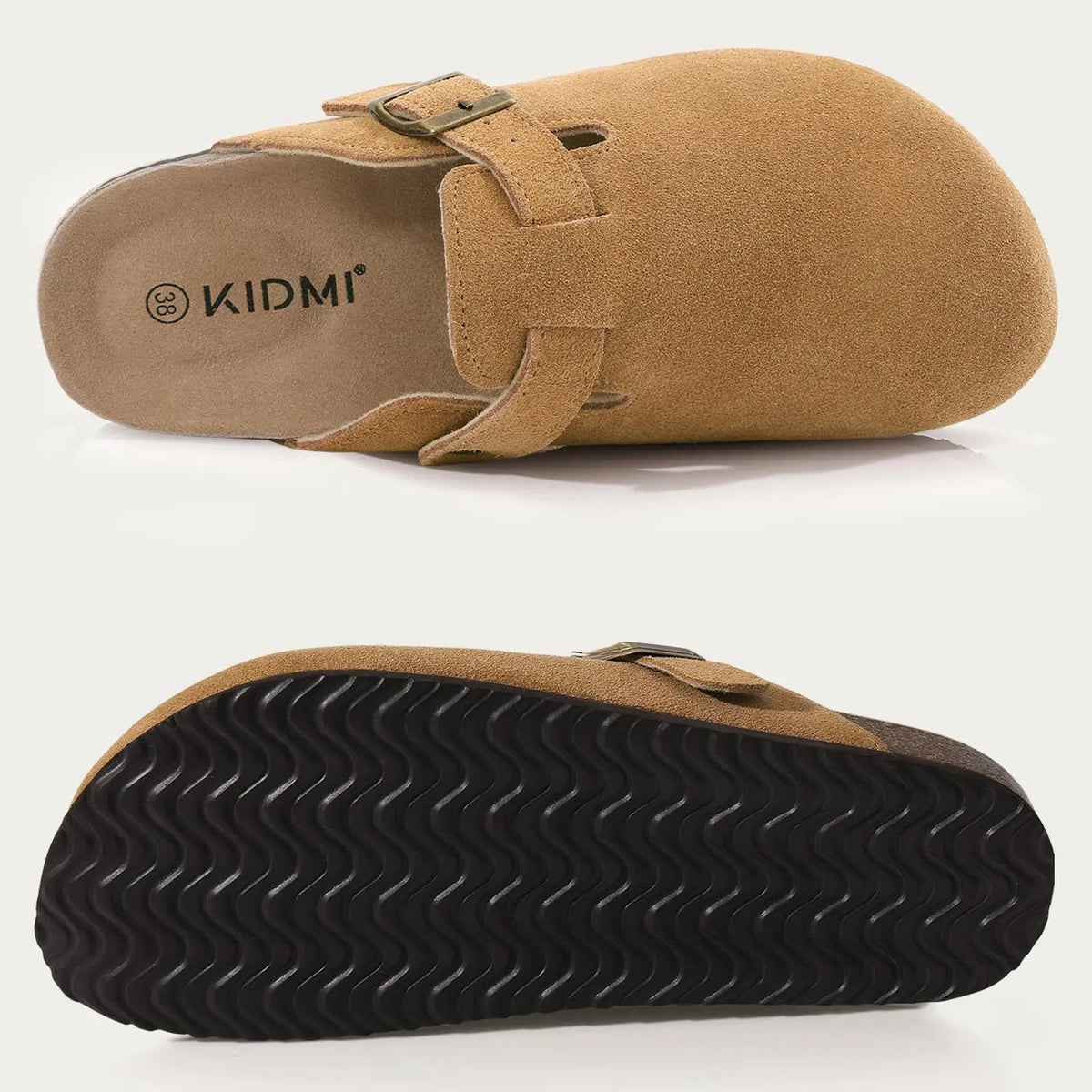 The Bankside Men's Suede Buckle Cork Clogs