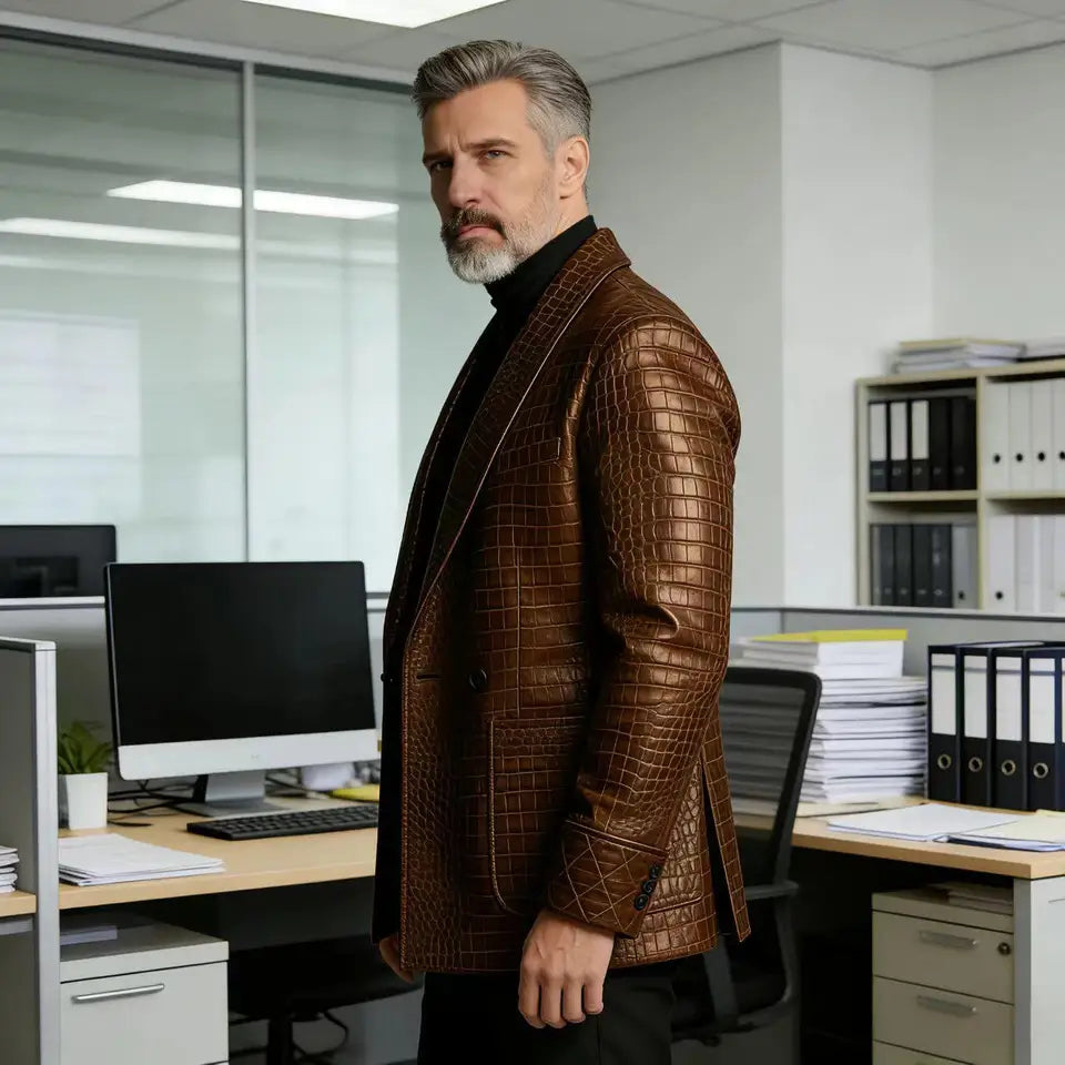 The Strand Men's Slim Fit Embossed Blazer
