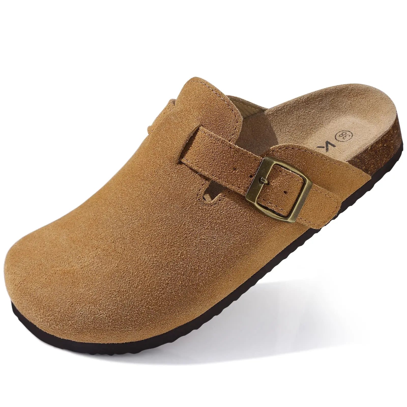 The Bankside Men's Suede Buckle Cork Clogs
