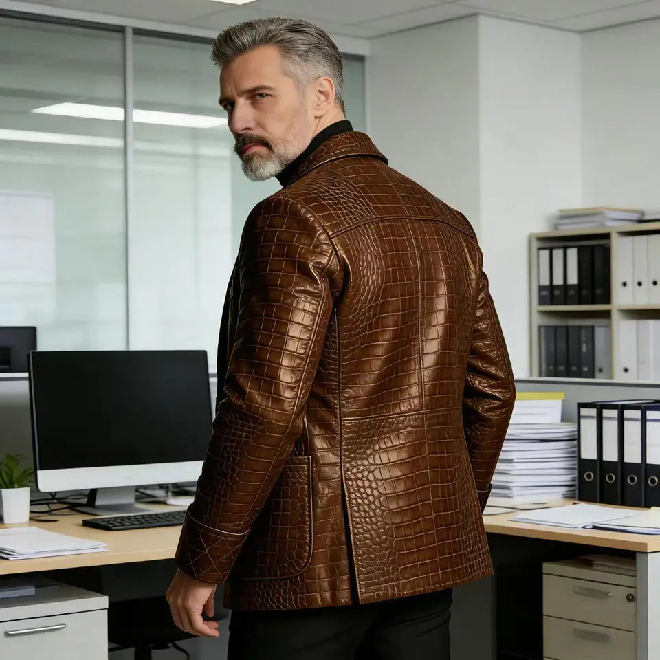 The Strand Men's Slim Fit Embossed Blazer