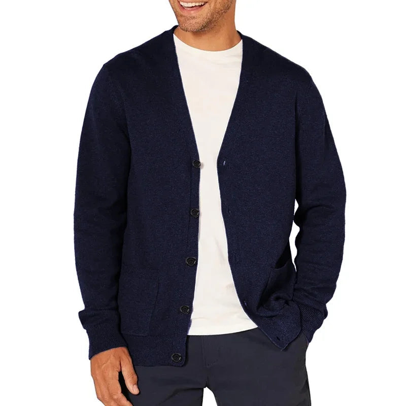 The Hampstead Men's Button Up V Neck Cardigan