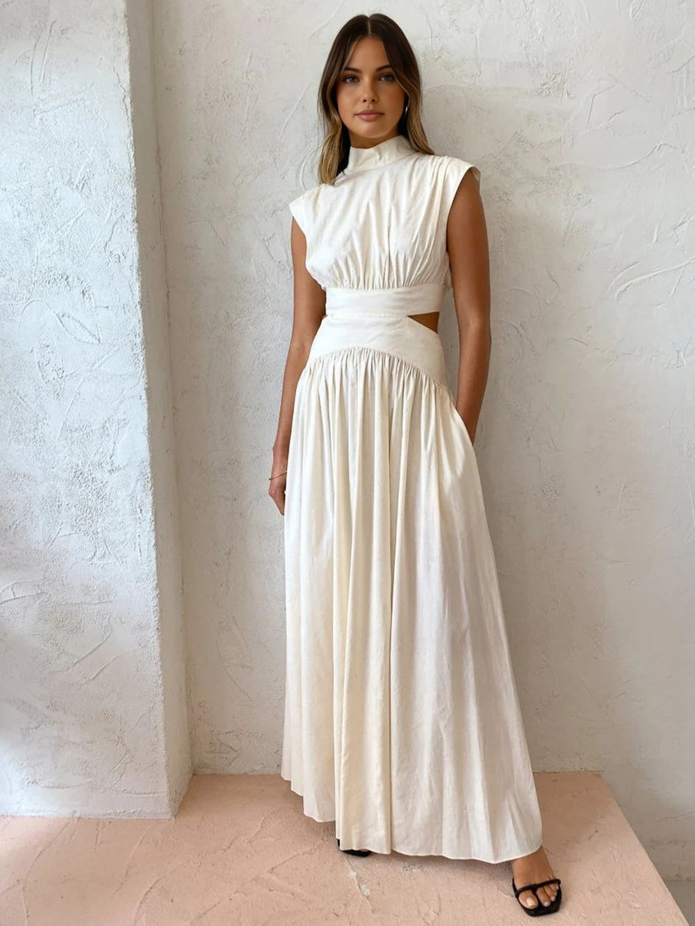 Women's Sleeveless Gown with Cut Away Sides