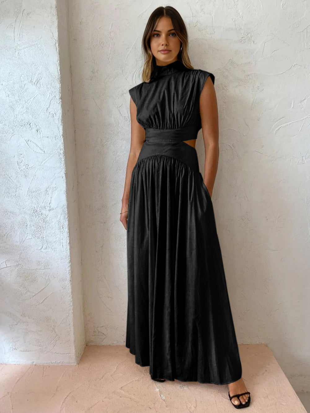 Women's Sleeveless Gown with Cut Away Sides