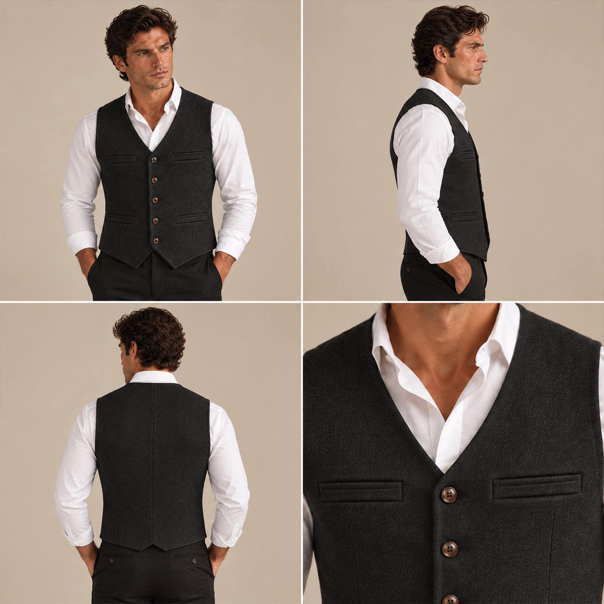 The St. Andrews Men's Elegant Button Up Vintage Waistcoat
