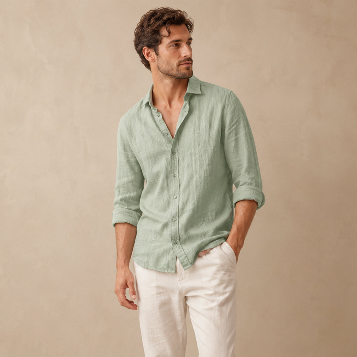 The Glenfield Men’s Linen Casual Shirt