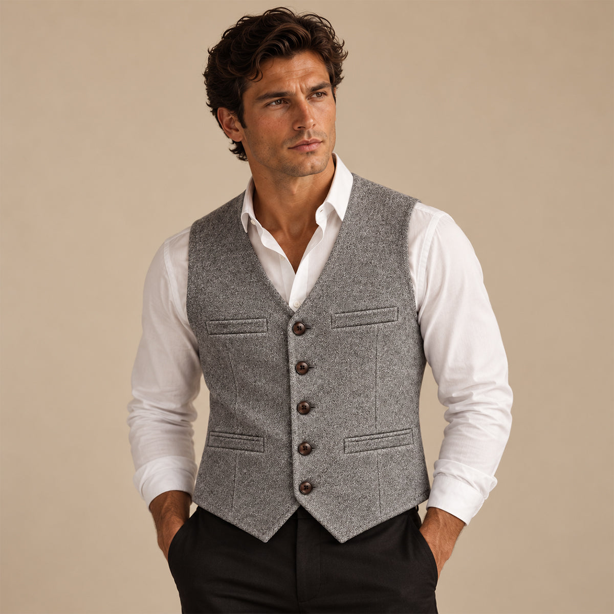 The St. Andrews Men's Elegant Button Up Vintage Waistcoat