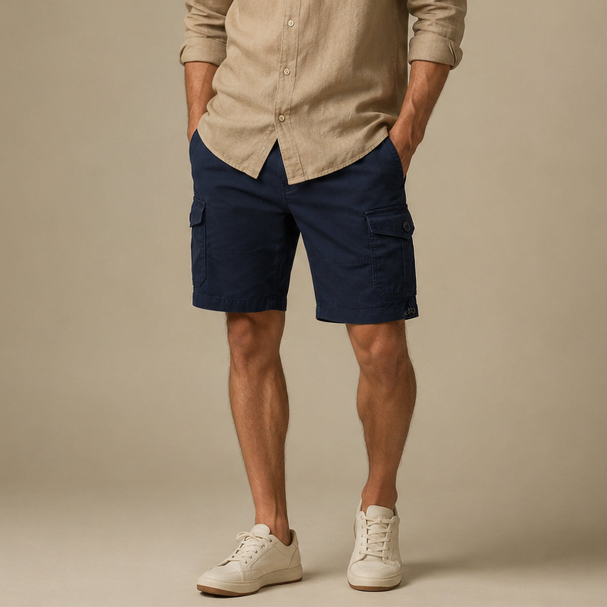The Westminster Men’s Trendy 100% Cotton Cargo Shorts with Pockets