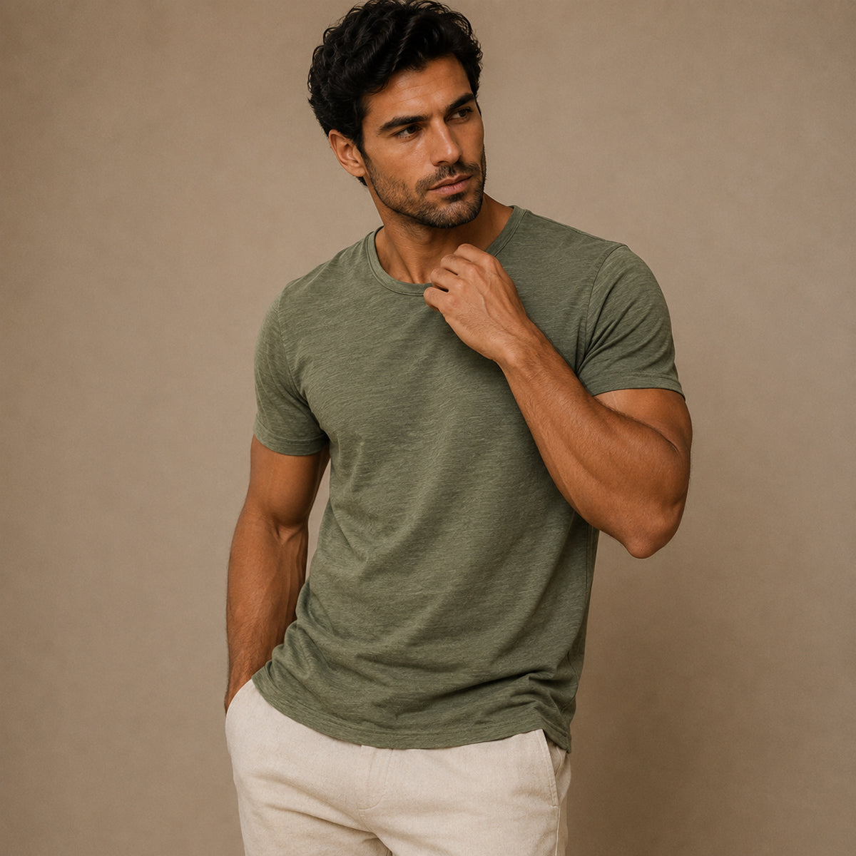 The Urbino Men’s Breathable Cotton Crew Neck Basic T Shirt