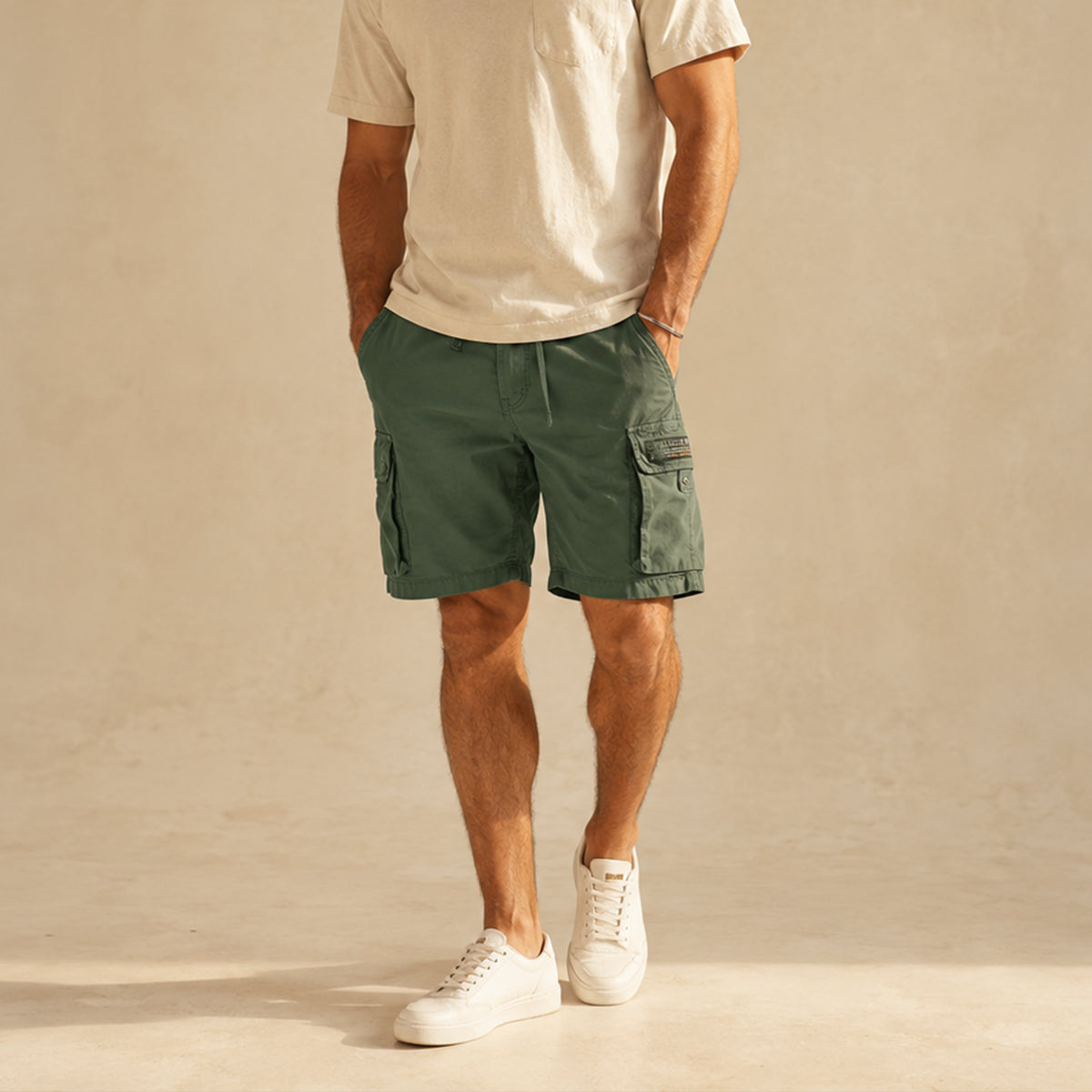 The Belgravia Men’s Lightweight Cotton Cargo Shorts