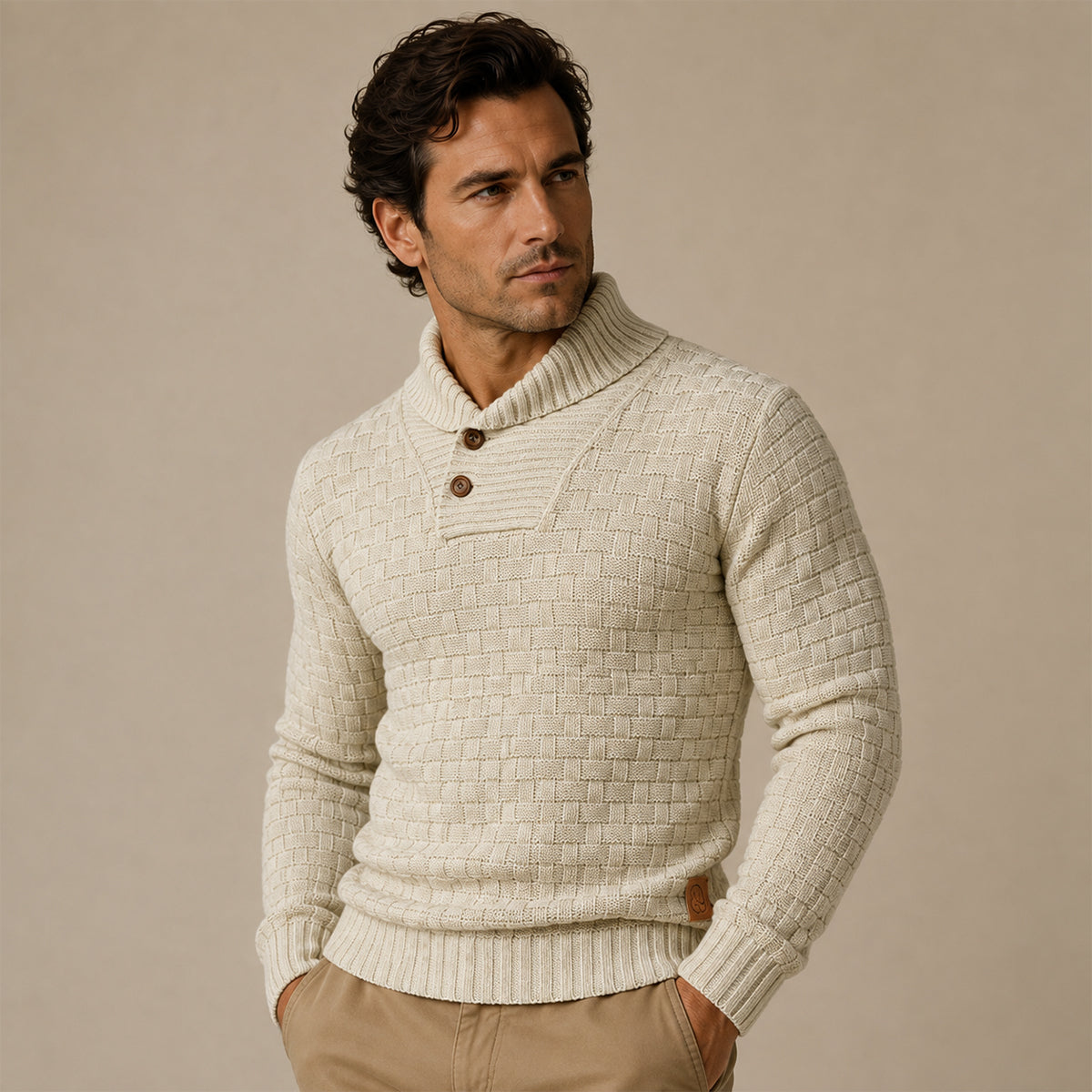 The Stirling Men's Textured Knit Winter Jumper