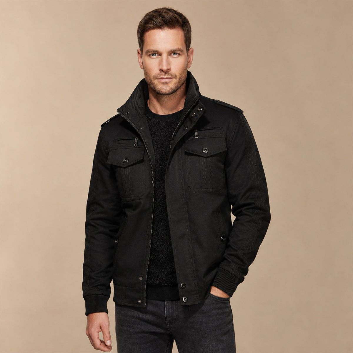 The Fairfax Men's Fleece Lined Warm Bomber Jacket