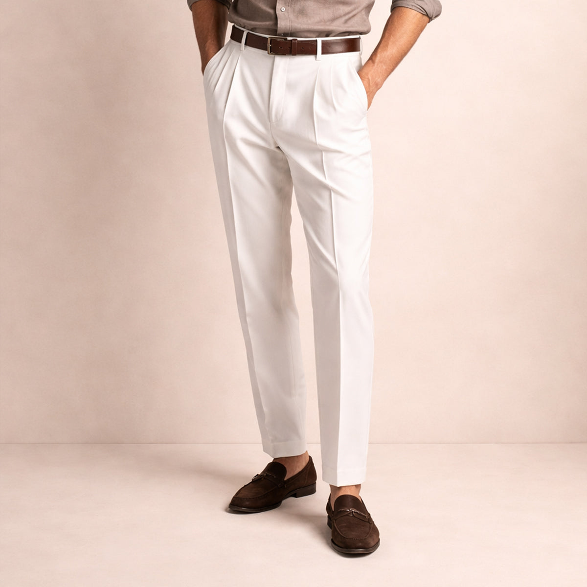 The Brighton Men’s Vintage Classic Tailored Pleated Trousers