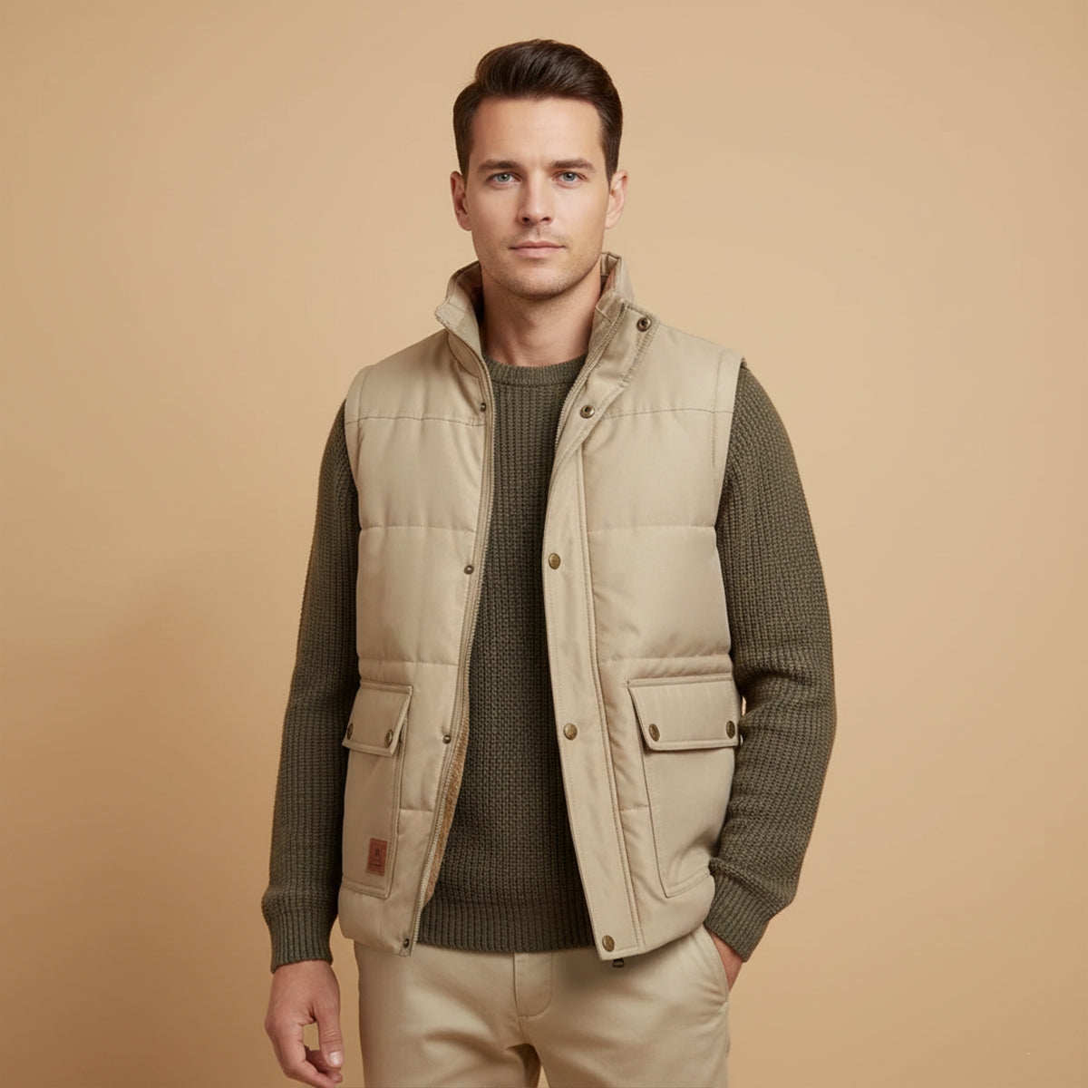 The Aspen Men's Warm Modern Fleece Lined Winter Gilet