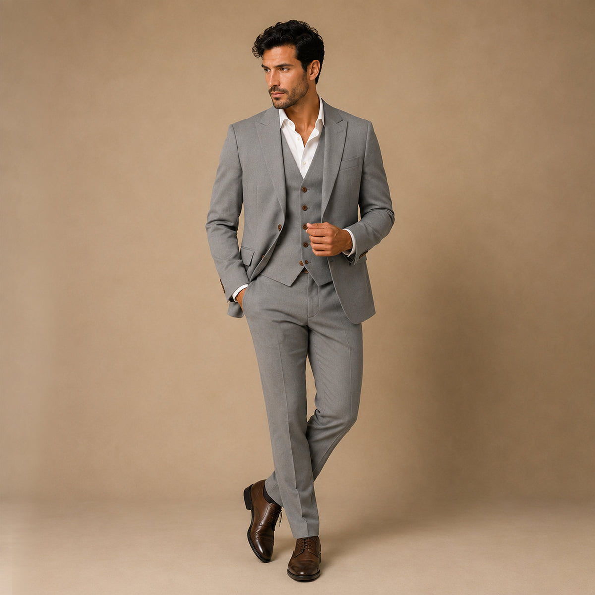 The Radicofani Men’s Elegant 3 Piece Set - Jacket, Gilet & Trousers