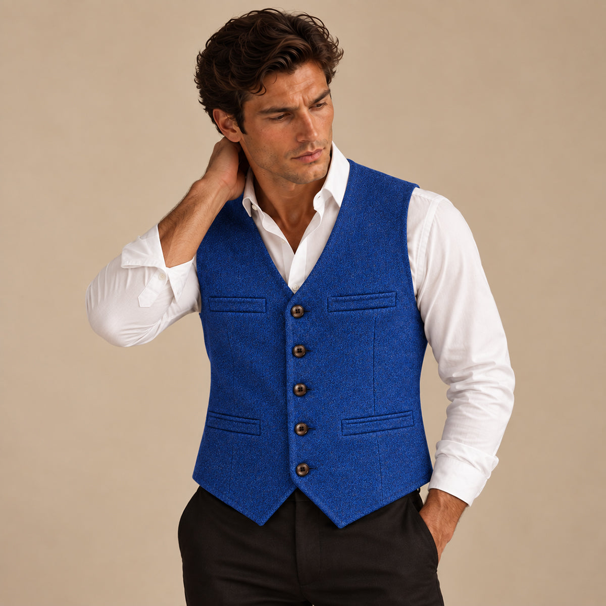 The St. Andrews Men's Elegant Button Up Vintage Waistcoat
