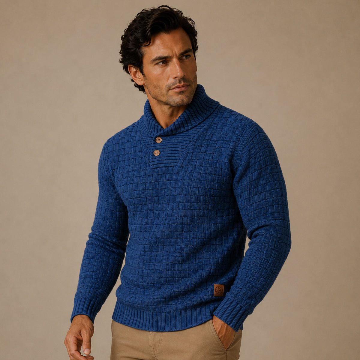 The Stirling Men's Textured Knit Winter Jumper