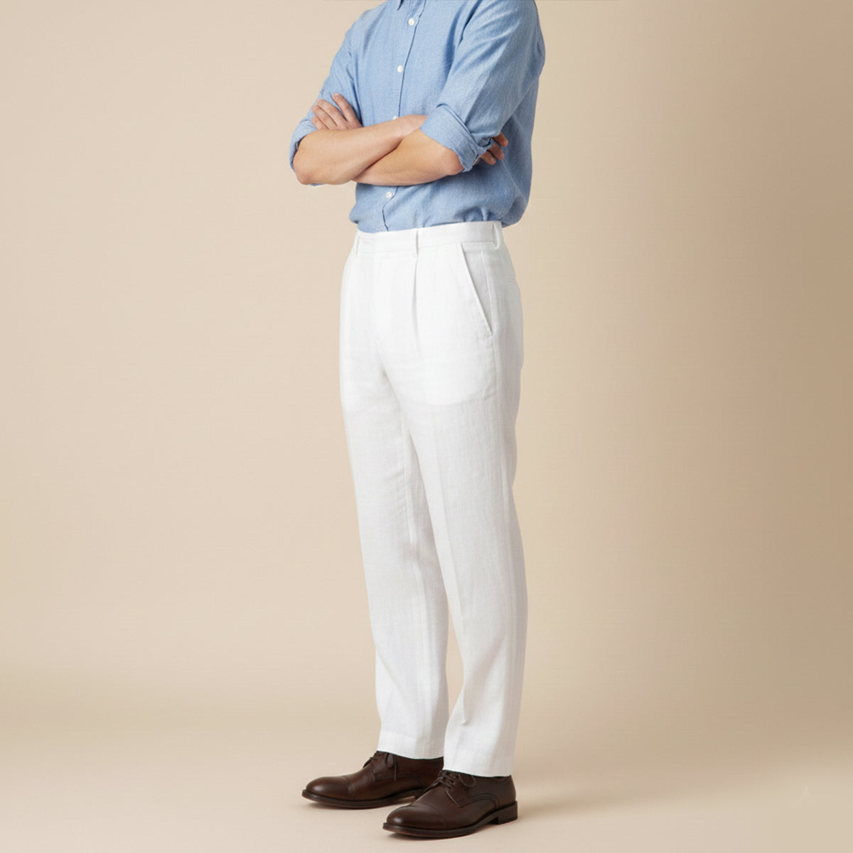 The Portofino Men’s Loose Fit Lightweight Linen Trousers