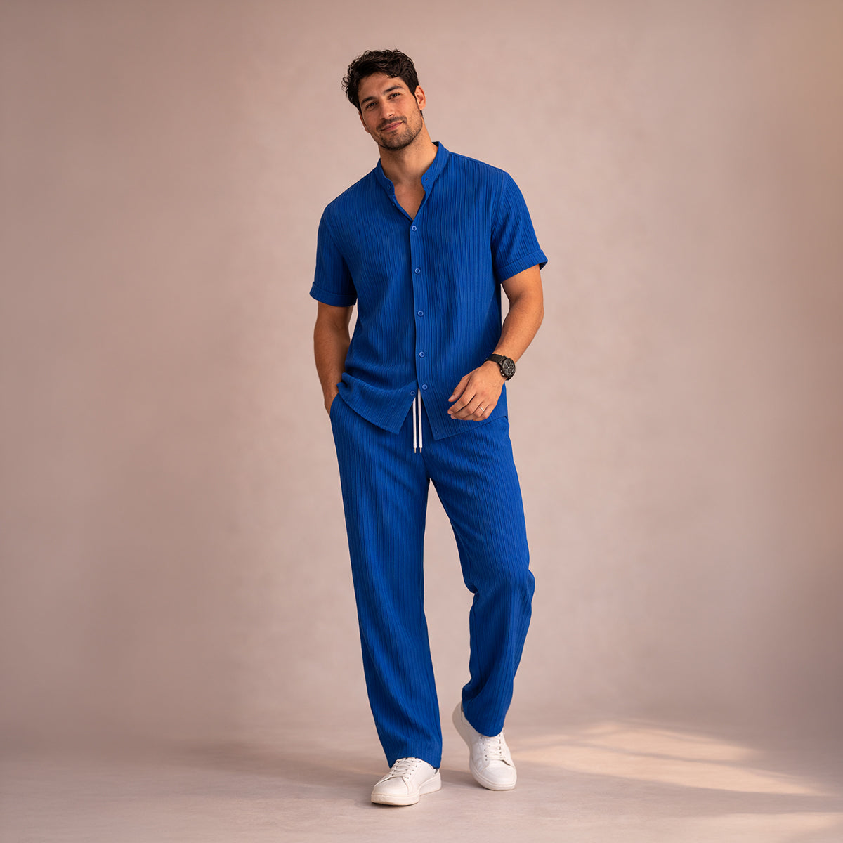 The Pinewater Men’s Linen Summer Trendy Set – Shirt & Trousers