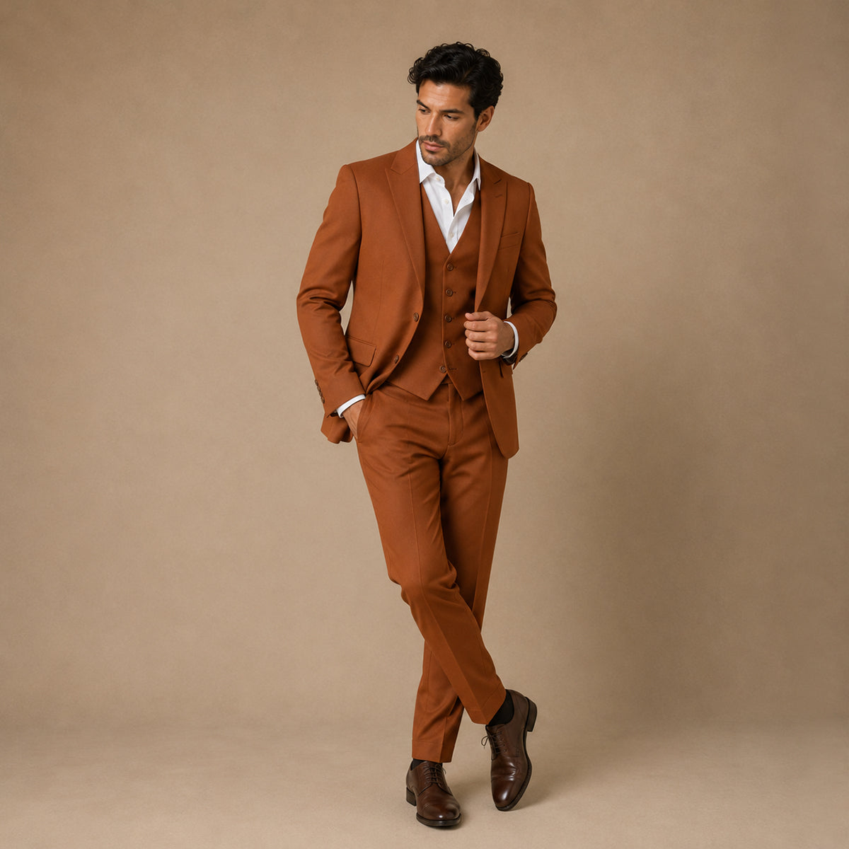 The Radicofani Men’s Elegant 3 Piece Set - Jacket, Gilet & Trousers
