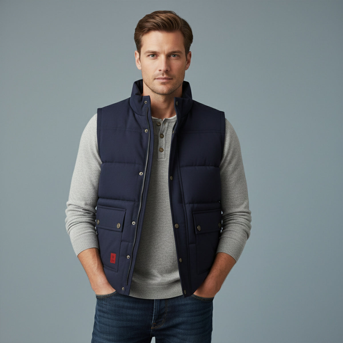 The Aspen Men's Warm Modern Fleece Lined Winter Gilet
