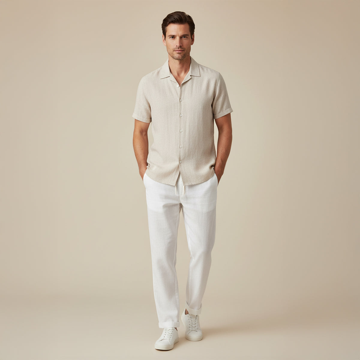 The Amalfi Linen Set – Summer Shirt & Trousers for Men