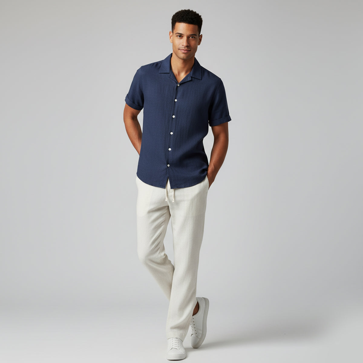 The Amalfi Linen Set – Summer Shirt & Trousers for Men