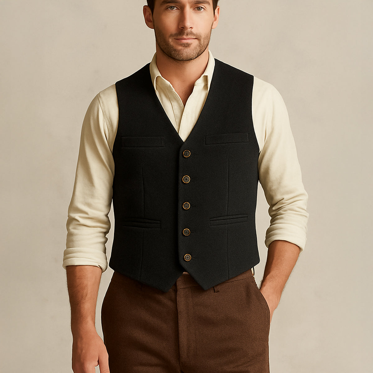 The St. Andrews Men's Elegant Button Up Vintage Waistcoat