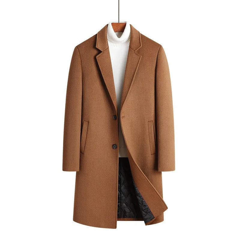 The Fitzrovia Men's Slim Fit Single Breasted Overcoat
