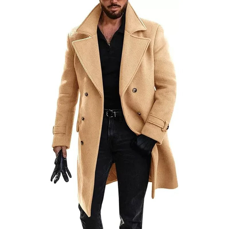 The Belgravia Men's Double Breasted Wool Blend Overcoat