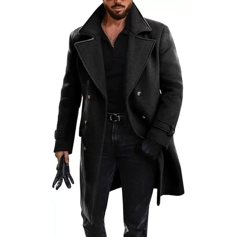 The Belgravia Men's Double Breasted Wool Blend Overcoat