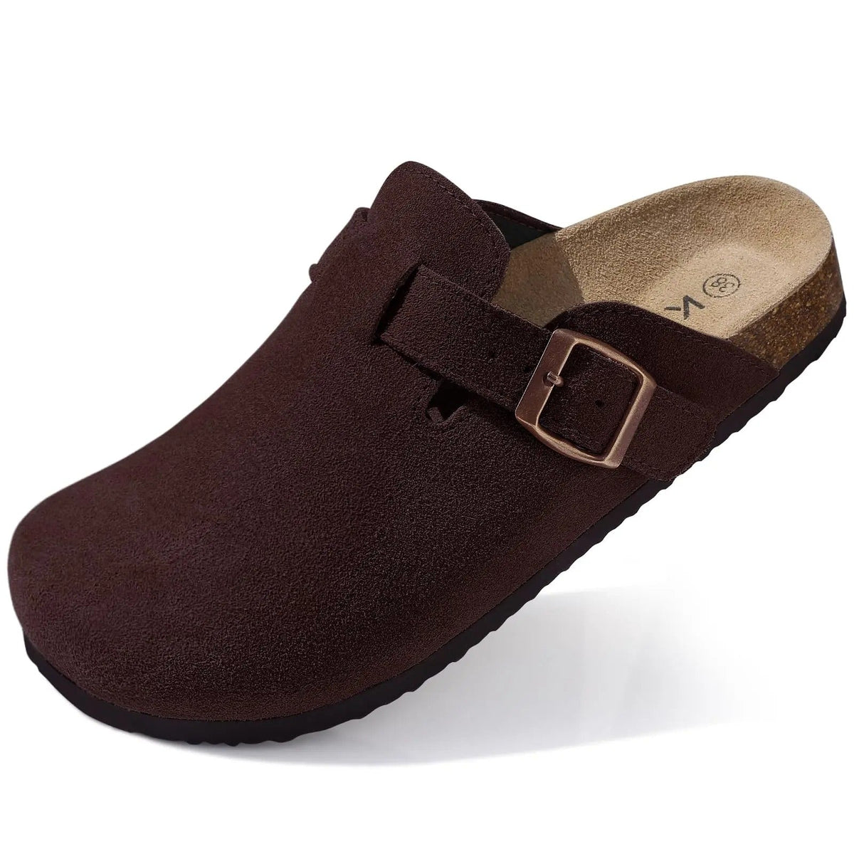 The Angel Men's Suede Buckle Comfort Clogs