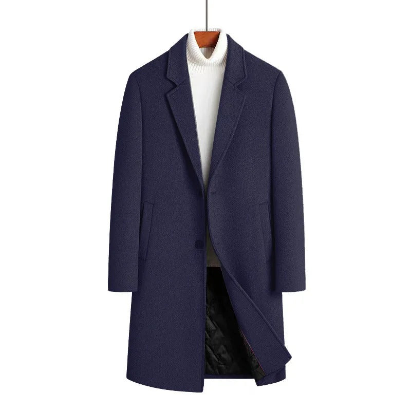 The Fitzrovia Men's Slim Fit Single Breasted Overcoat