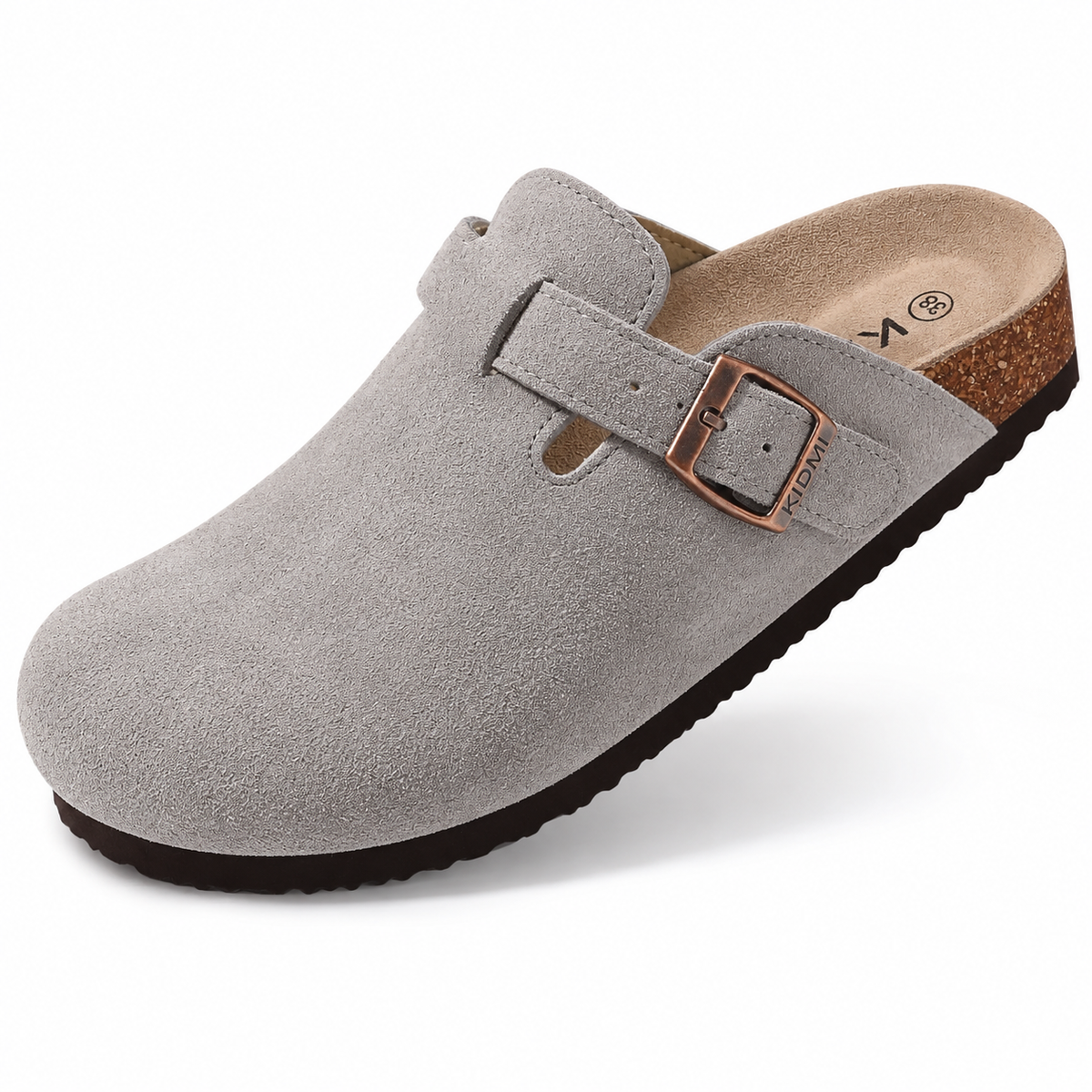 The Angel Men's Suede Buckle Comfort Clogs
