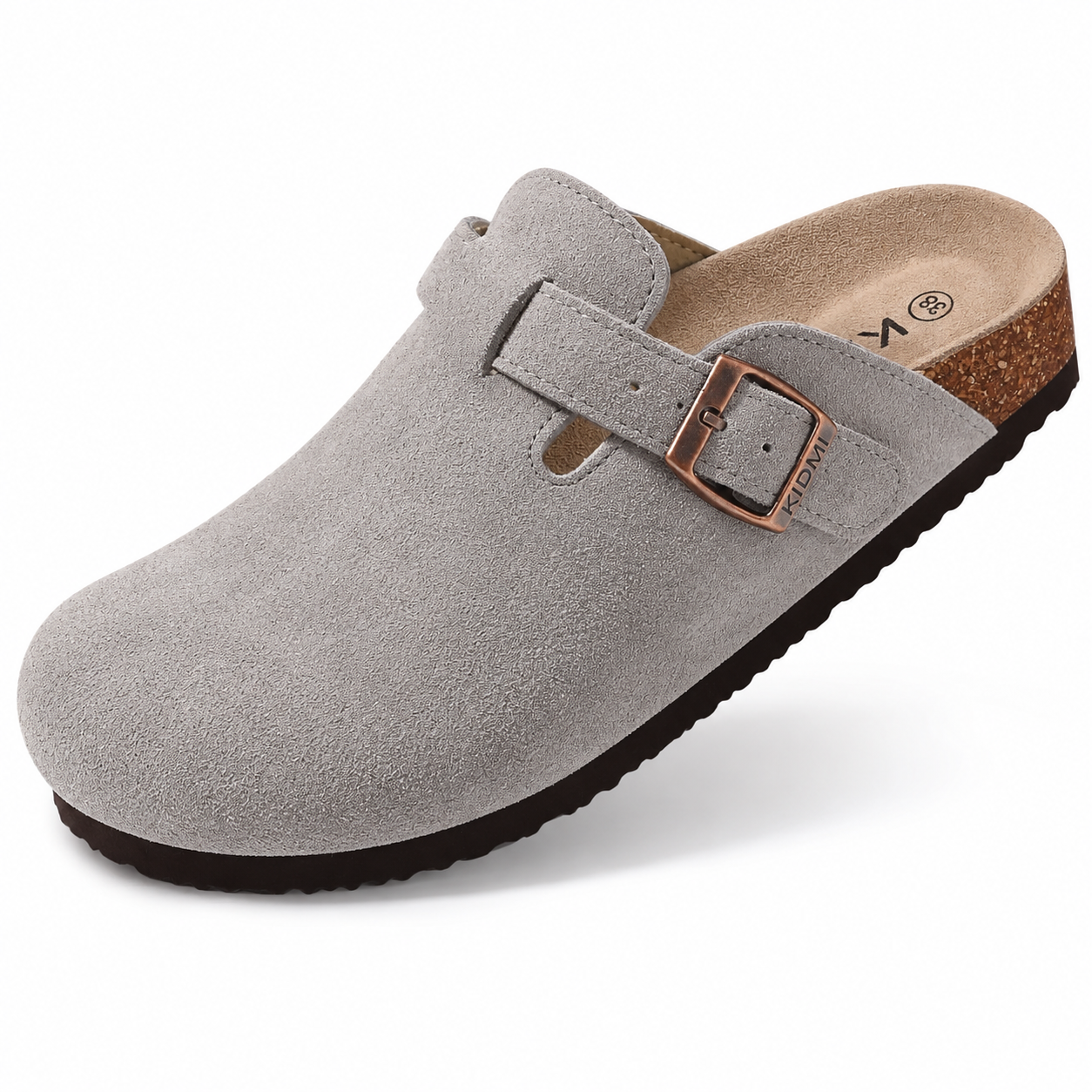The Angel Men's Suede Buckle Comfort Clogs