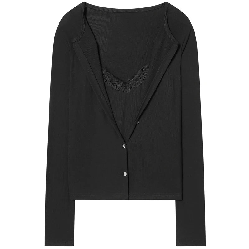 Women's Cropped Cardigan – V Neck Button Front Knit