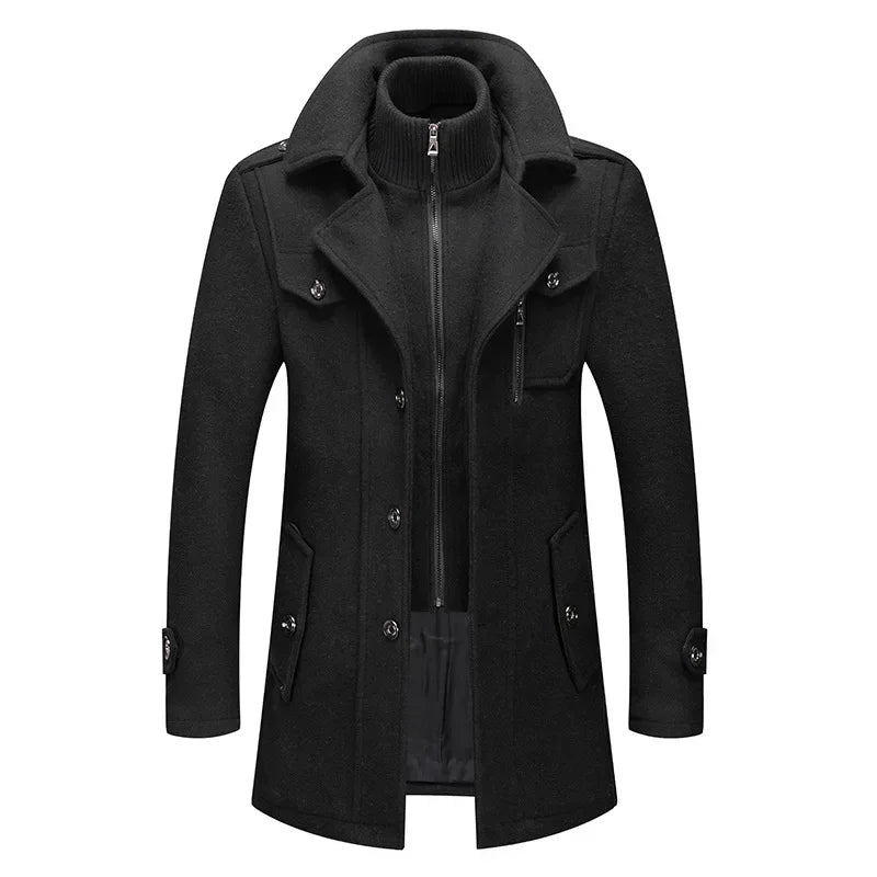 The Greenwich Men's Slim Fit Wool Blend Overcoat